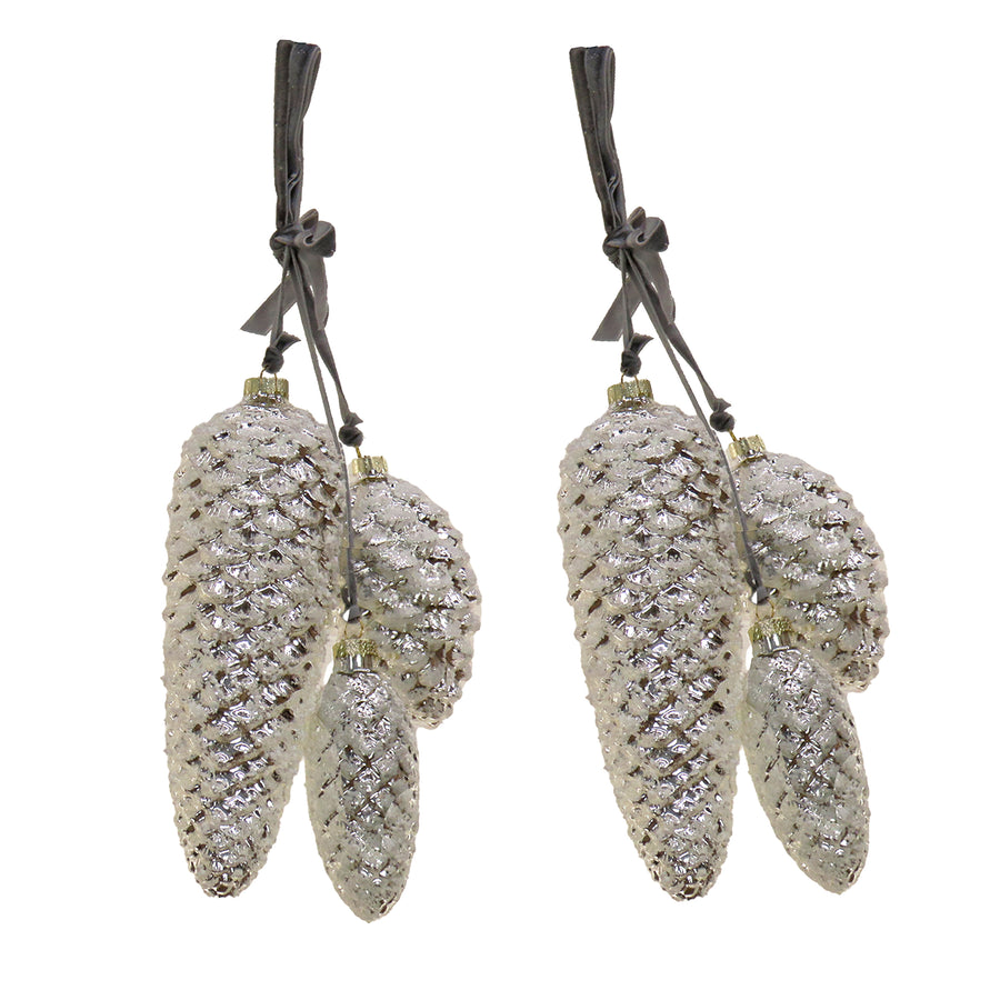 2-Piece HGTV Home Collection Pinecone Cluster Ornaments - National Tree Company