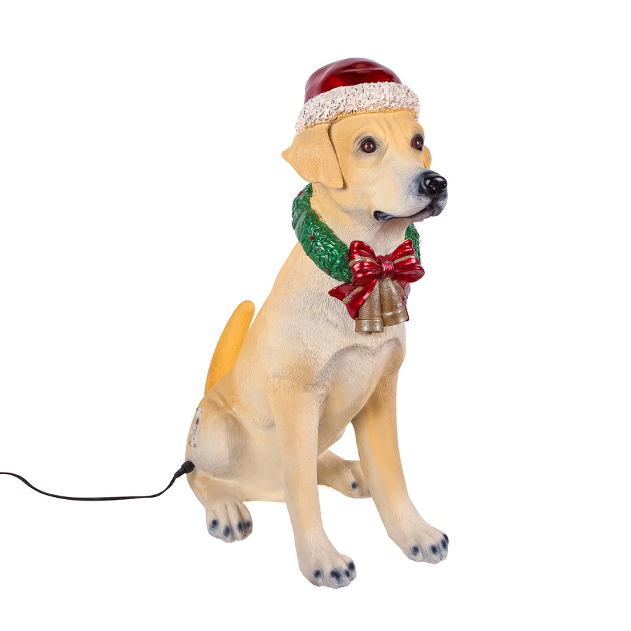 28 in. Motion-Activated Labrador Retriever with Wagging Tail - National Tree Company