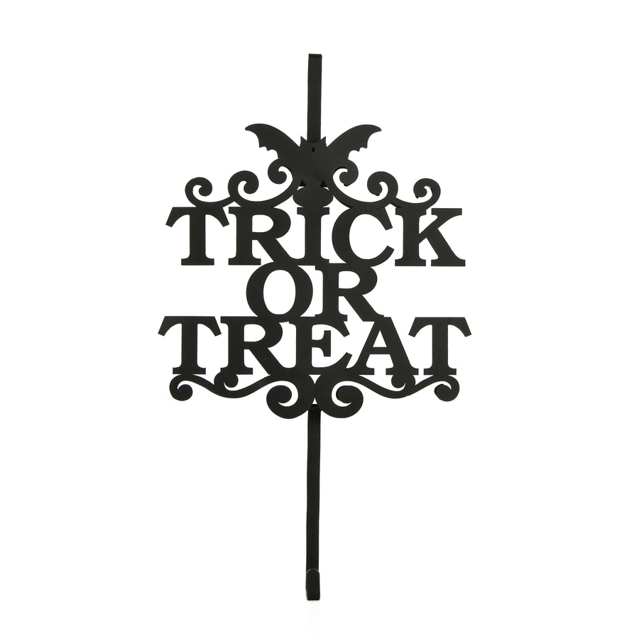 19 in. Halloween Trick or Treat Metal Wreath Hanger - National Tree Company