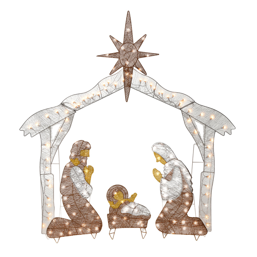 55 in. Crystal Splendor Prelit Nativity Set - National Tree Company