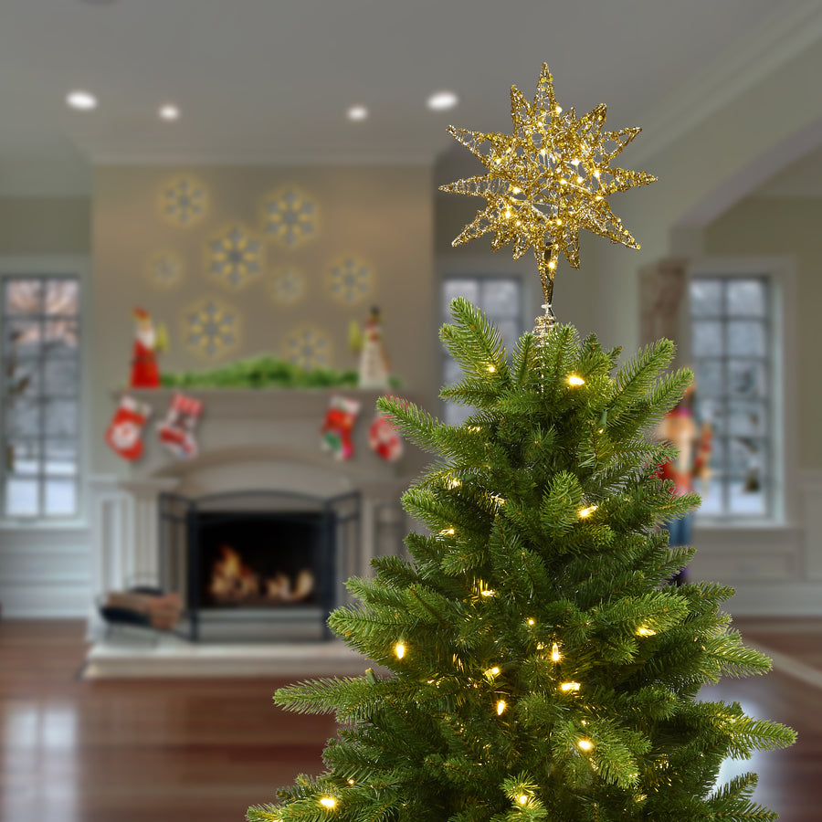 14.5 in. Falling Star Tree Top for Artificial Trees with Dual Color Lights