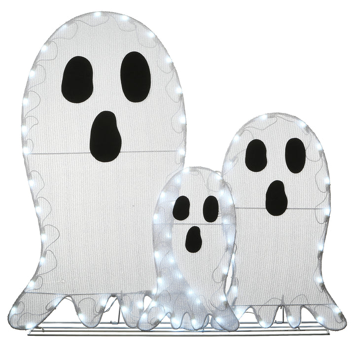 Halloween Pre-Lit Ghost Trio Outdoor Decoration, LED Lights, 36 Inches