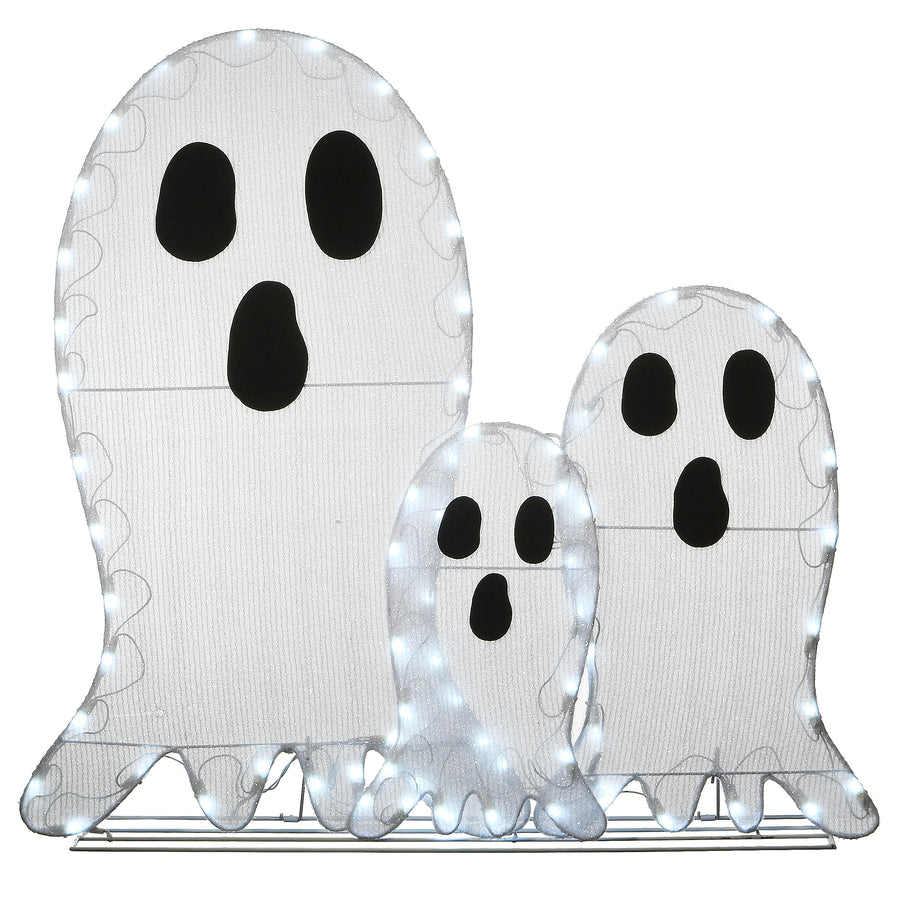 36 in. Halloween Pre-Lit Ghost Trio Outdoor Decoration with LED Lights - National Tree Company