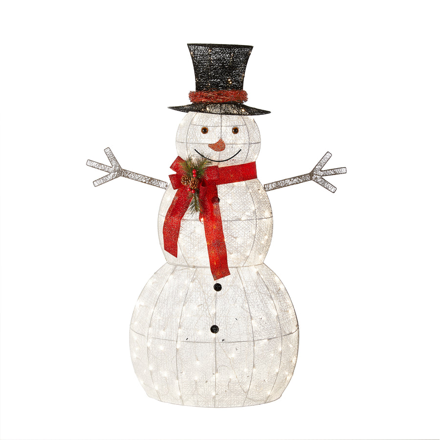 60 in. Snowman Decoration with Warm White LED Lights - National Tree Company