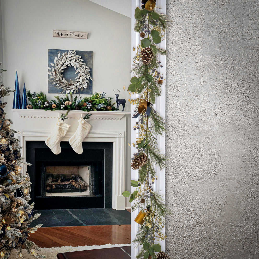 9 ft. HGTV Home Collection Swiss Chic Garland
