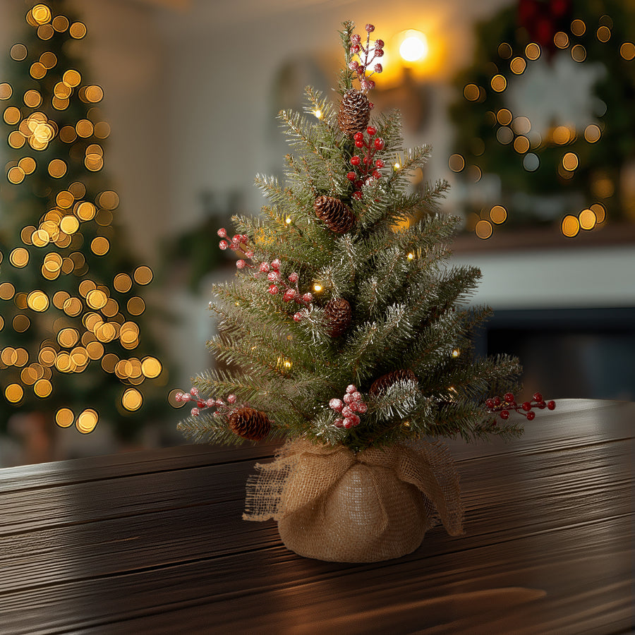 2 ft. Pre-Lit Dunhill Fir Tree with LED Lights