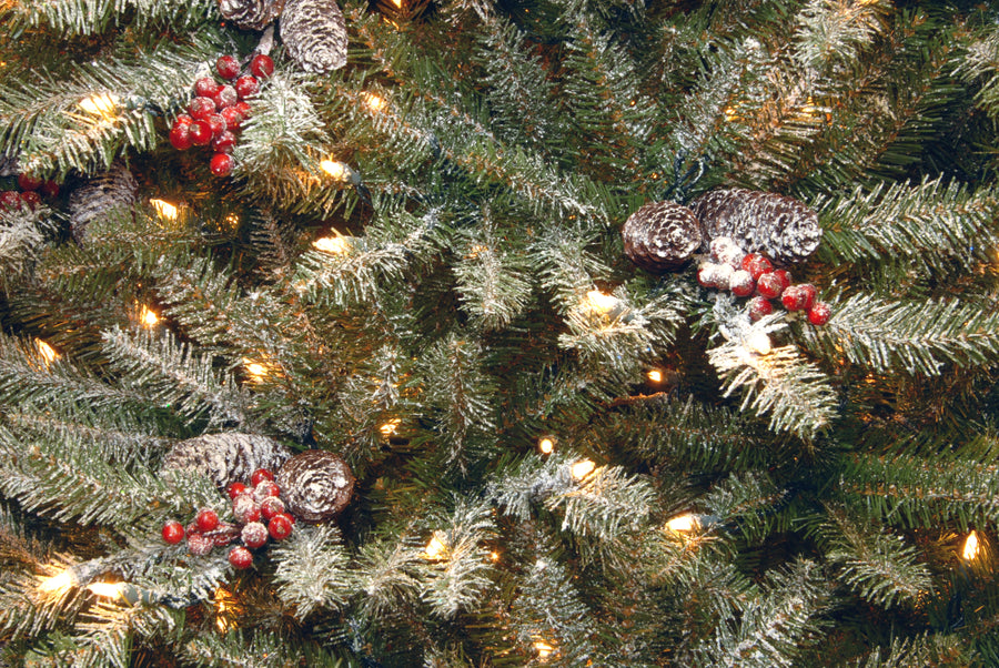 4.5 ft. Pre-Lit Dunhill Fir Frosted Tree with Clear Lights