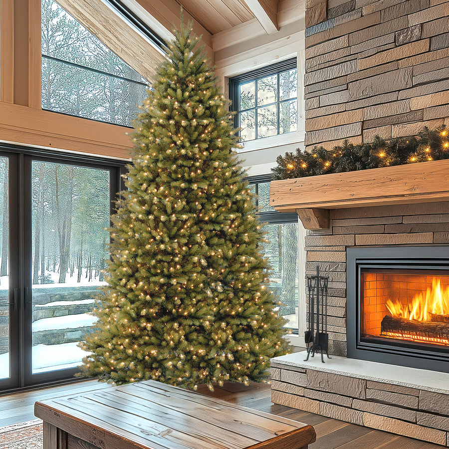 12 ft. Pre-Lit Dunhill Fir Tree with Clear Lights