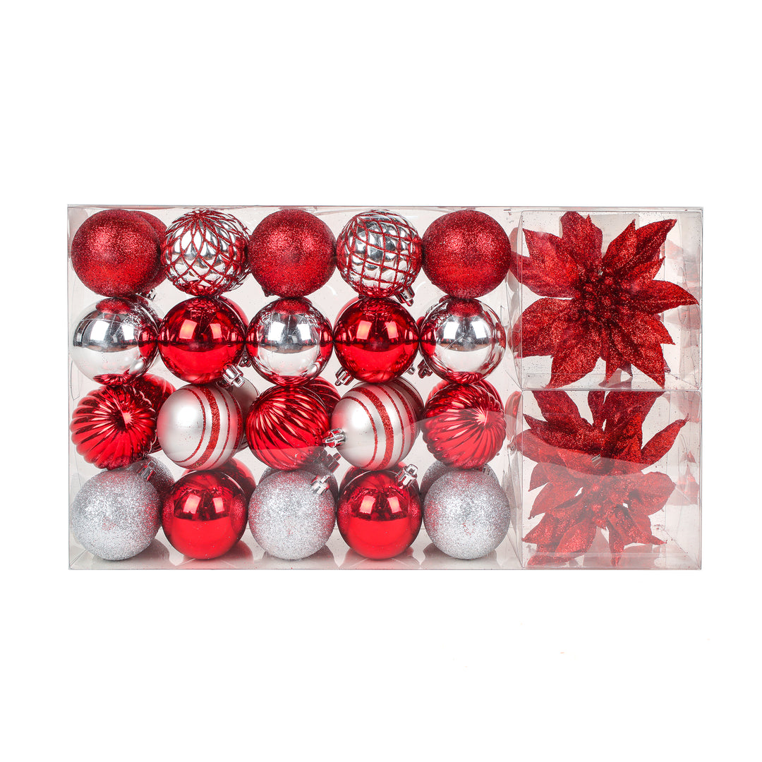 First Traditions - 10" Red Xmas Ball Set, Shatterproof