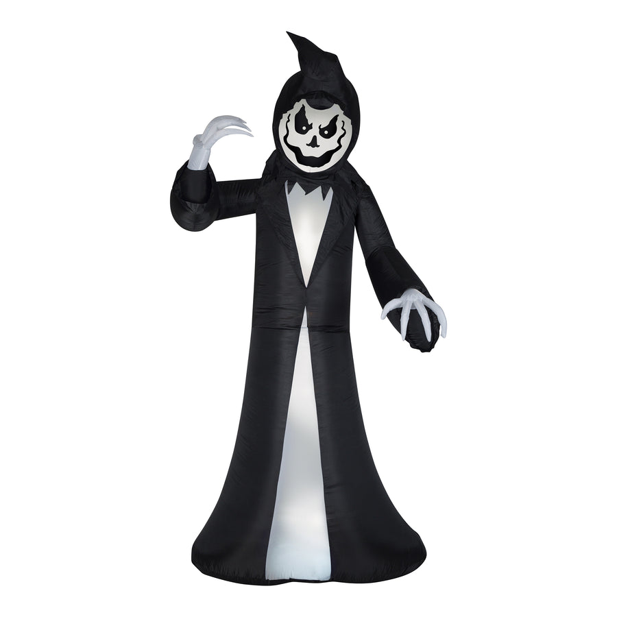 9.5 ft. Halloween Turning Head Reaper Inflatable and Animated Decoration - National Tree Company