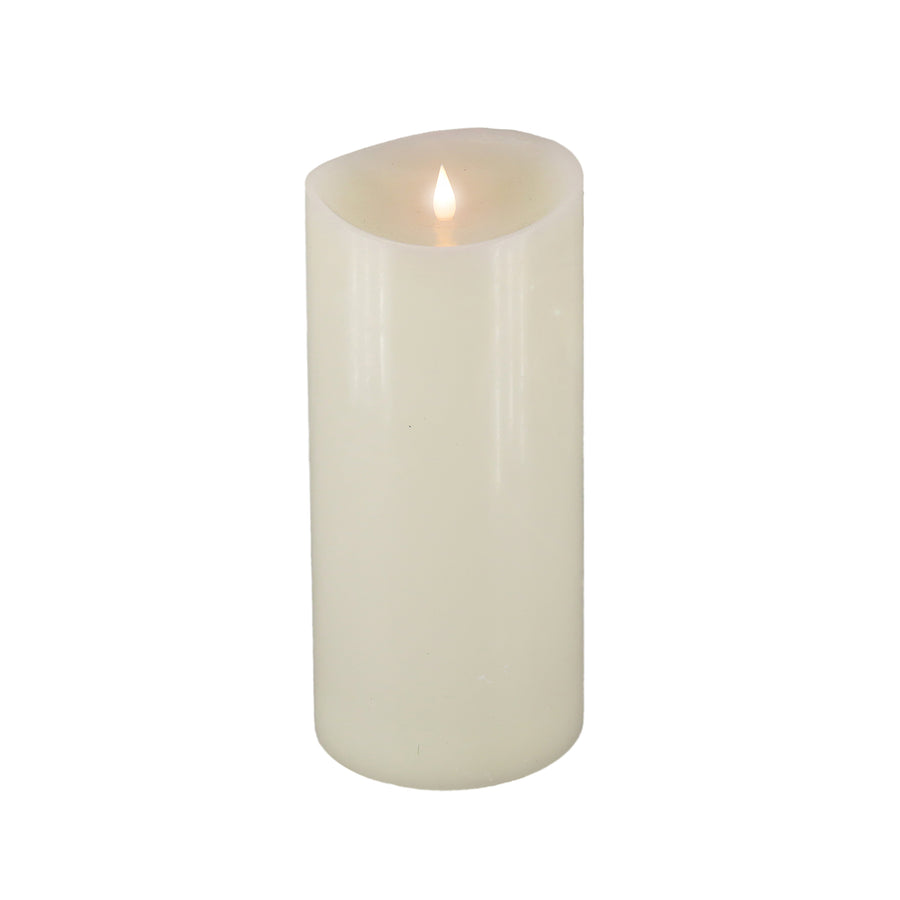 5 in. by 11 in. HGTV Home Collection Flameless Heritage Pillar Candle, Ivory - National Tree Company