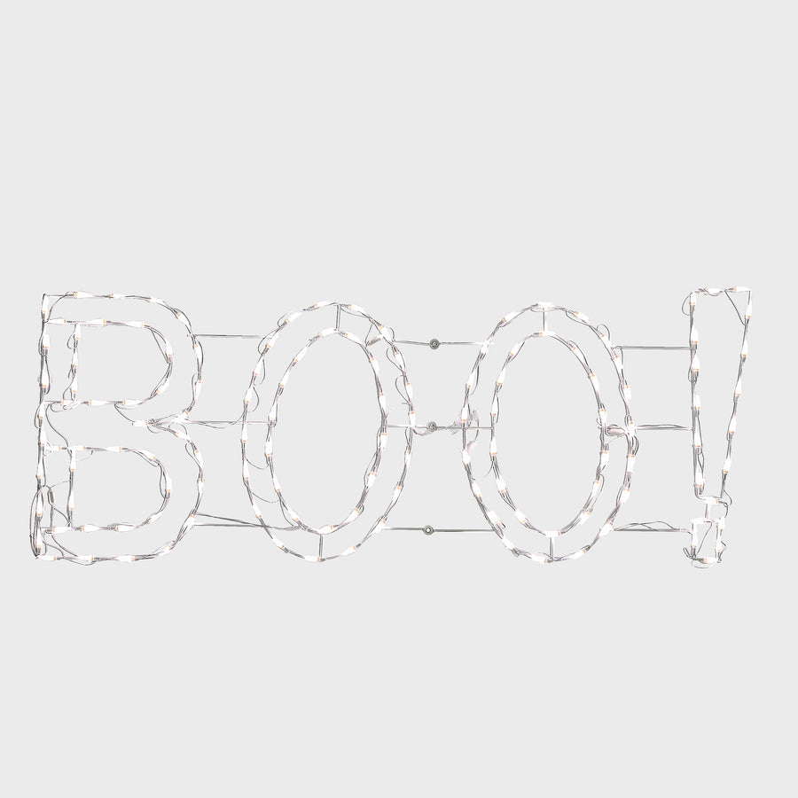 5 ft. Halloween BOO Sign Lighted Sign Decoration with LED Lights - National Tree Company
