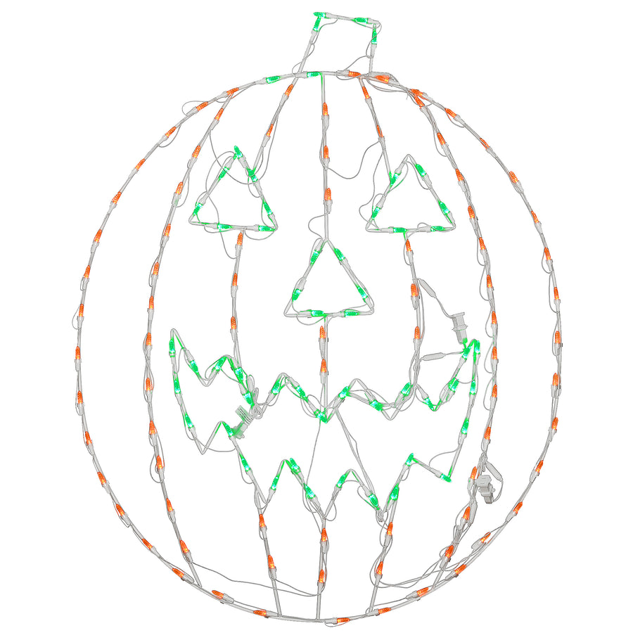 44 in. Halloween Jack O Lantern Lighted Sign Decoration with LED Lights - National Tree Company