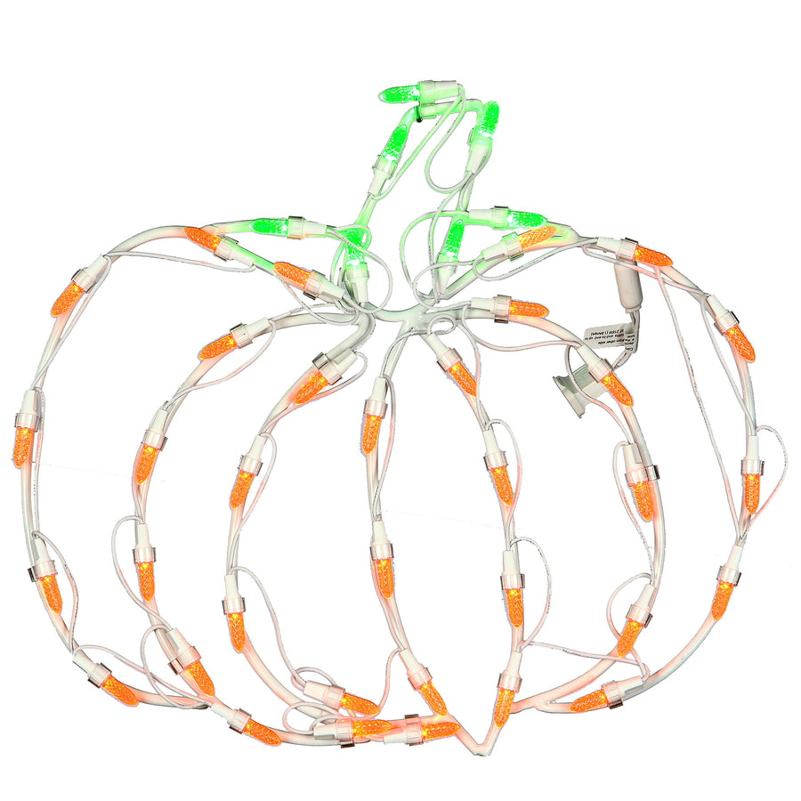 14 in. Halloween Pumpkin Lighted Sign Decoration with LED Lights - National Tree Company