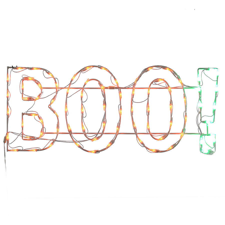 3 ft. Halloween BOO Lighted Sign Decoration with LED Lights - National Tree Company