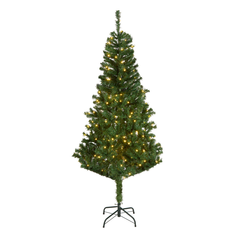 6 ft. Pre-Lit Linden Spruce Tree with Warm White LED Lights - National Tree Company