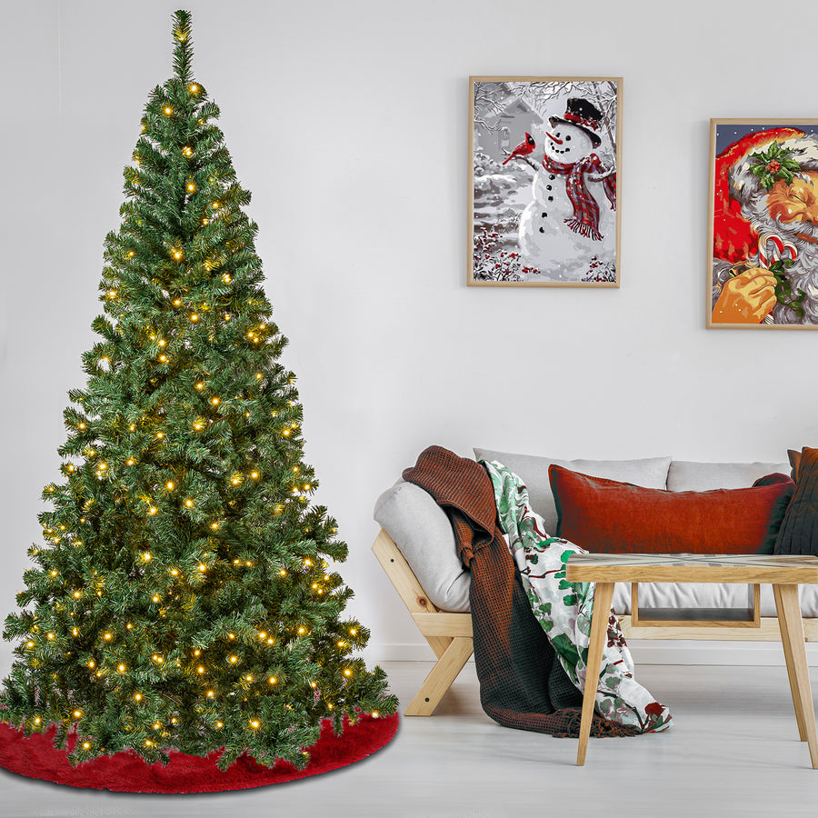 7.5 ft. Pre-Lit Linden Spruce Tree with Warm White LED Lights