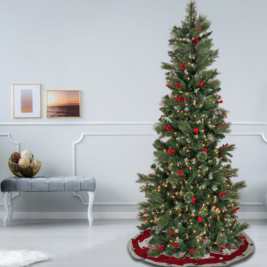 6.5 ft. Pre-Lit Meadowlark Pencil Tree with Clear Lights