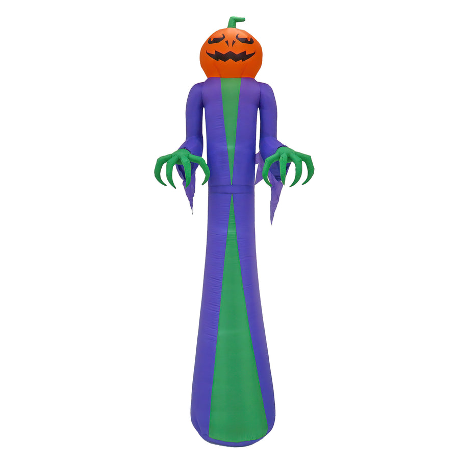 12 ft. Halloween Pumpkin Ghost Inflatable Decoration with LED lights - National Tree Company