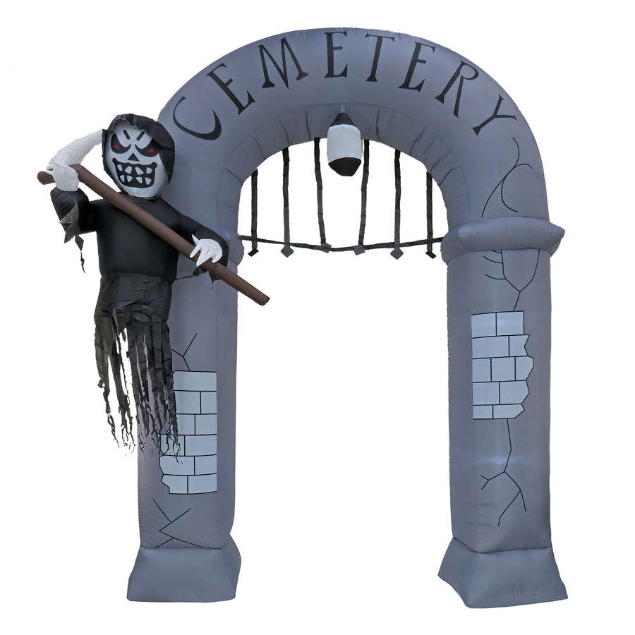 12 ft. Halloween Ghost Arch Inflatable Decoration with LED Lights - National Tree Company