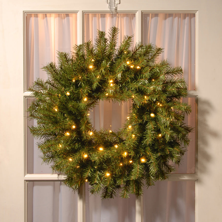 24 in. Pre-Lit Norwood Fir Wreath with Twinkly LED Lights
