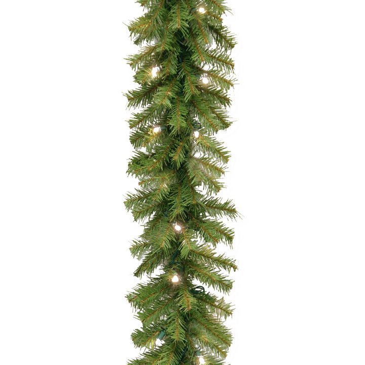 National Tree Company Pre Lit Artificial Garland, Norwood Fir, Green, Decorated with Multifunctional Twinkling LED Lights, Plug In, Christmas Collection, 9 Feet
