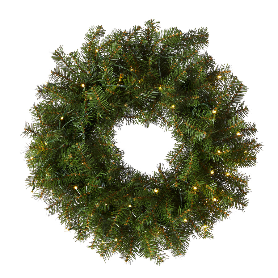 30 in. Pre-Lit Norwood Fir Wreath with LED Lights - National Tree Company