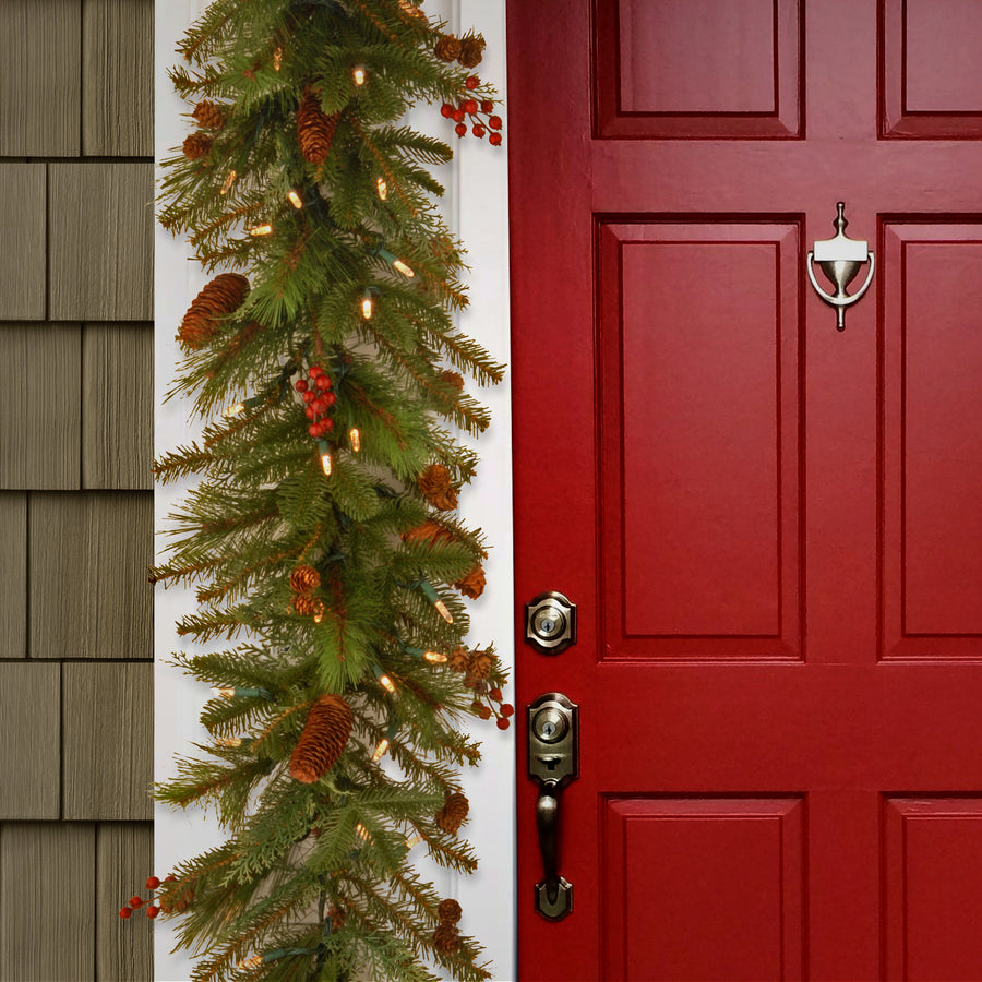 6 ft. Pre-Lit Noelle Garland with Warm White LED Lights