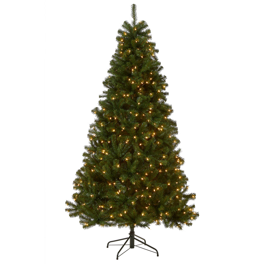 6.5 ft. Pre-Lit North Valley Spruce Tree with Clear Lights - National Tree Company