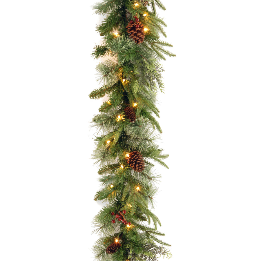 9 ft. Pre-Lit Colonial Fir Garland with Dual Color LED Lights - National Tree Company
