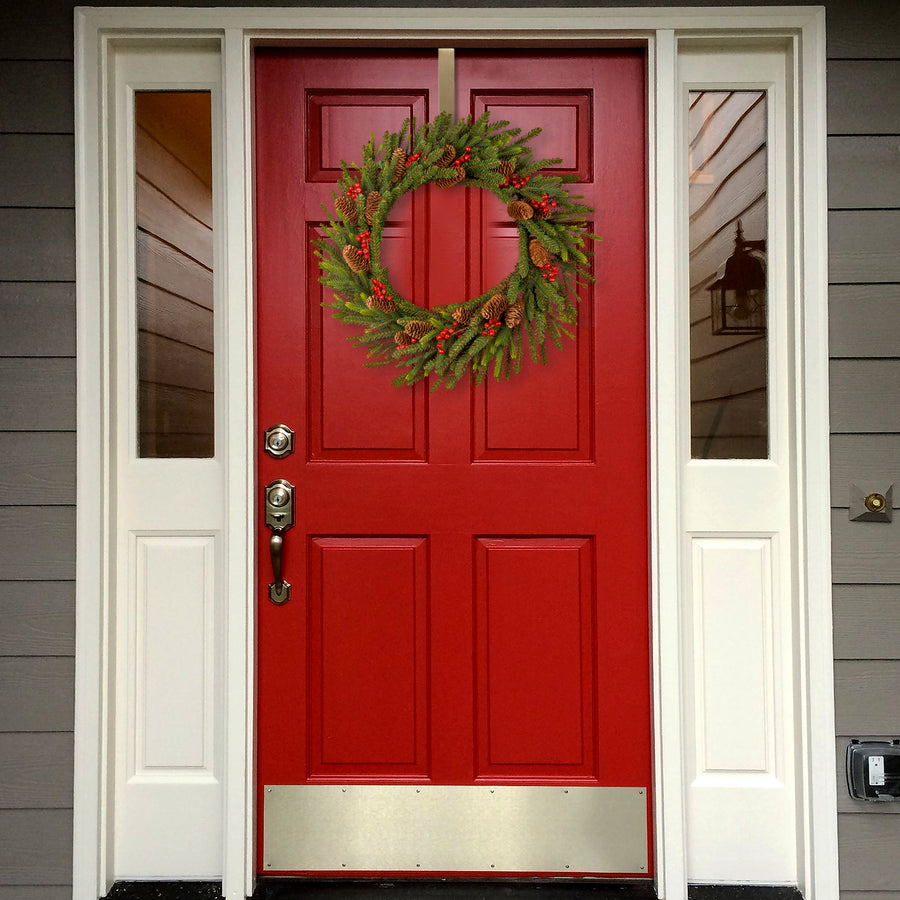 24 in. Pre-Lit Dorchester Fir Wreath with LED Lights