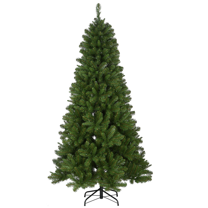 Pre-Lit Artificial Christmas Tree, Mixed Pine with Clear Lights, Plug in, 6.5 ft