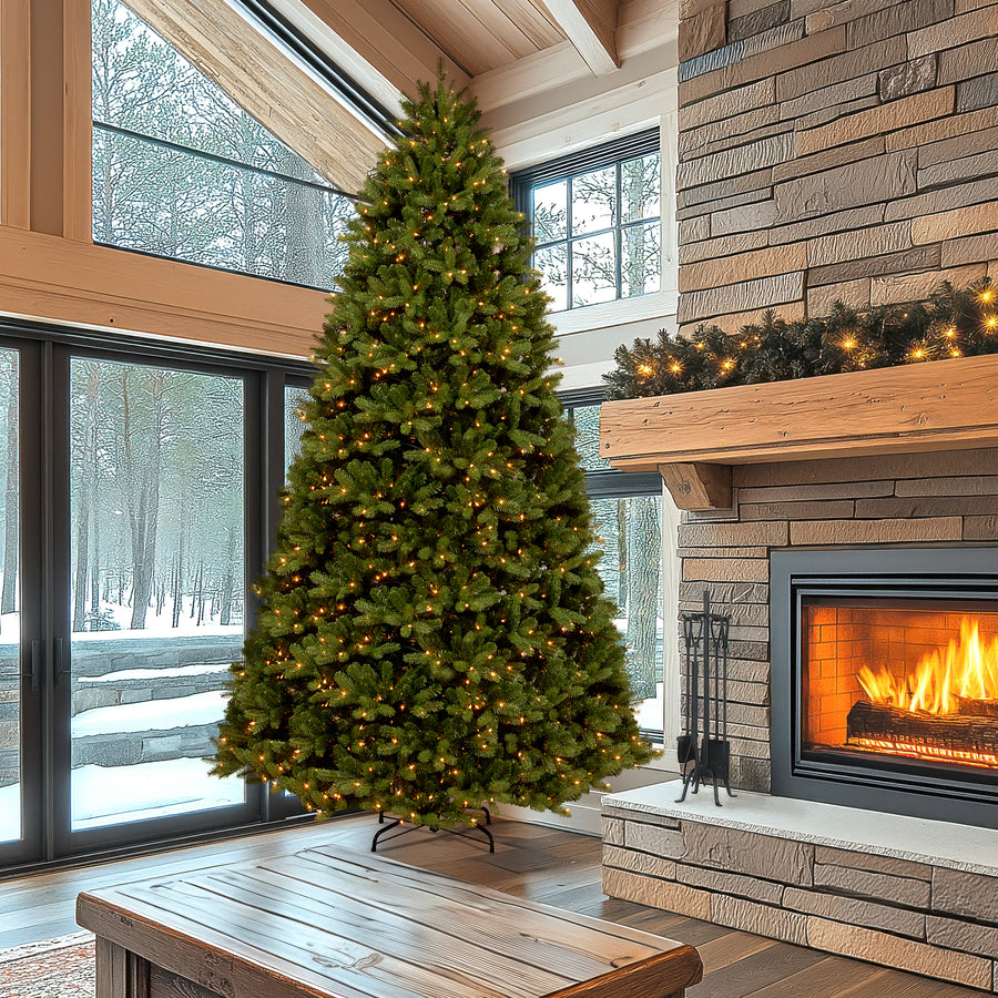 12 ft. Pre-Lit Newberry Spruce Tree with PowerConnect Dual Color LED Lights