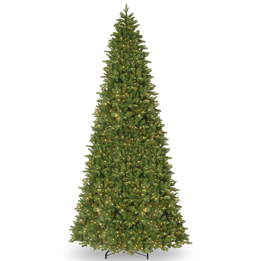14ft. Pre-Lit Ridgewood Spruce Slim Hinged Tree with Warm White LED Lights - National Tree Company