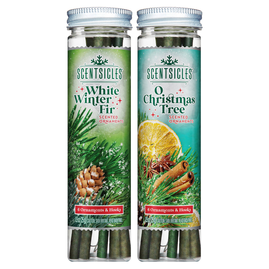 Scentsicles, 6pc Stick, White Winter Fir & O Christmas Tree- 2 Pack - National Tree Company