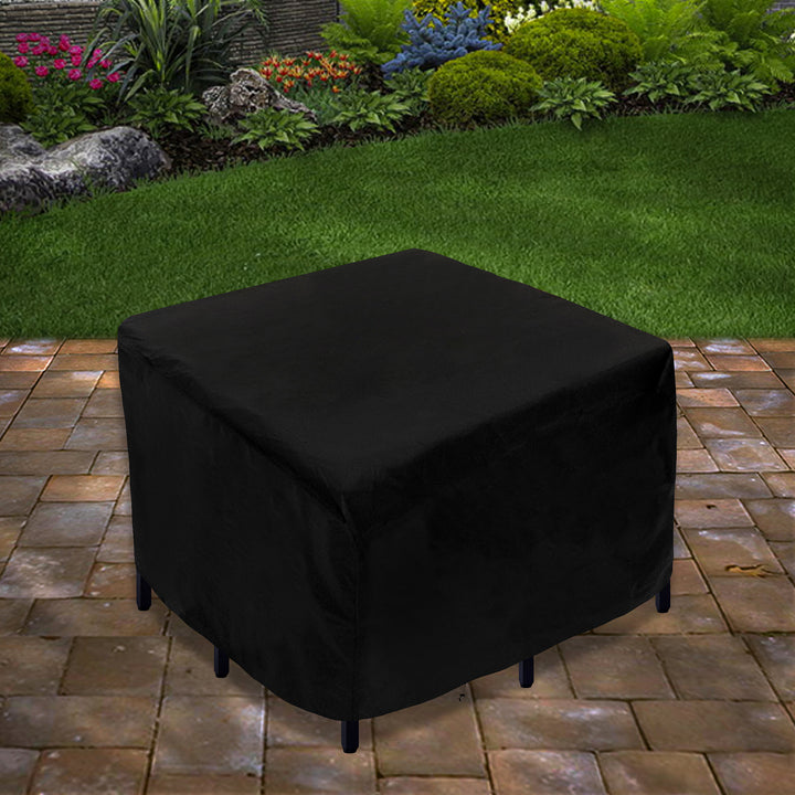 43" Patio Furniture Cover- Waterproof with Rope and Metal Buckles- Color: Black