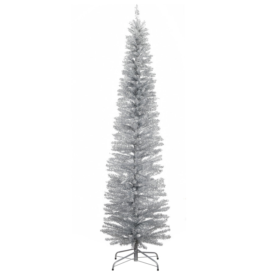 7 ft. Tinsel Collection Silver Tree - National Tree Company