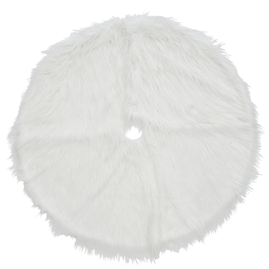 52 in. General Store Collection White High Pile Tree Skirt - National Tree Company