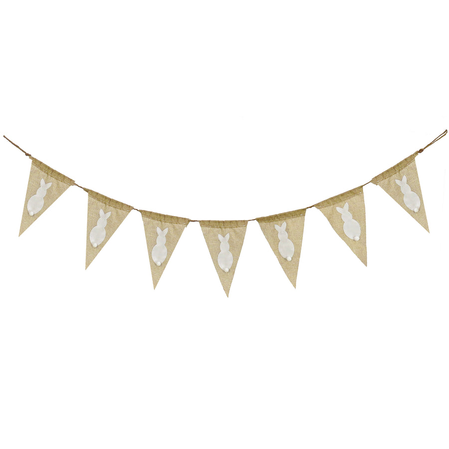 70 in. White Easter Bunny Hanging Banner Decoration - National Tree Company