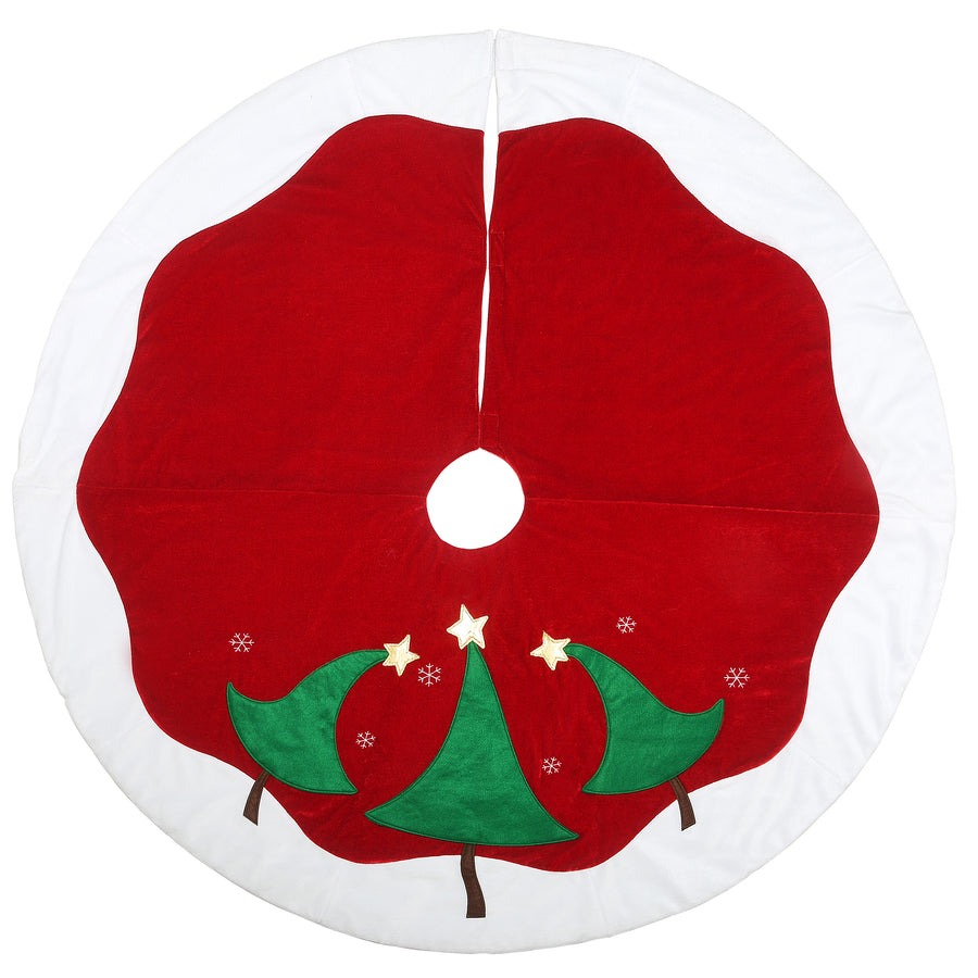 48 in. General Store Collection Red and White Tree Skirt - National Tree Company