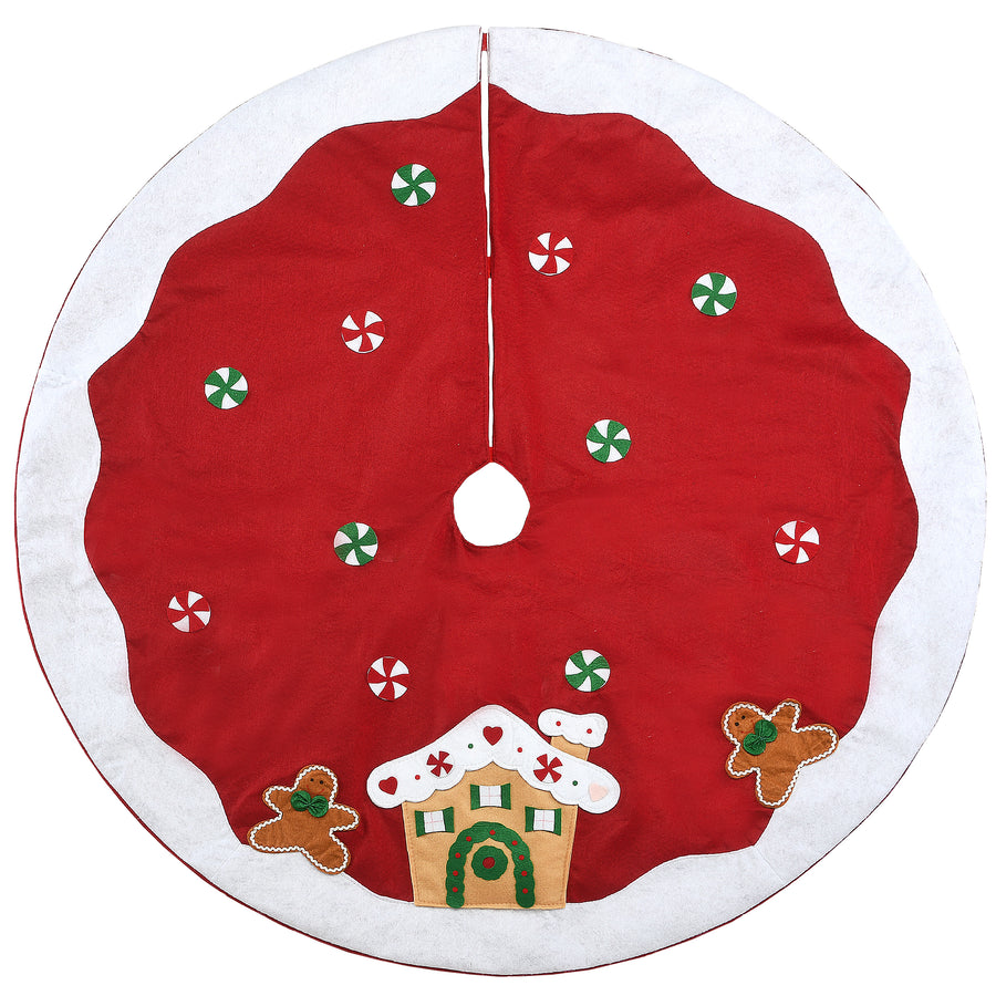 48 in. Be Merry Collection Gingerbread House Tree Skirt - National Tree Company