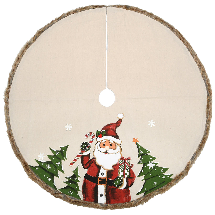 48 in. Rural Homestead Collection Santa Tree Skirt - National Tree Company