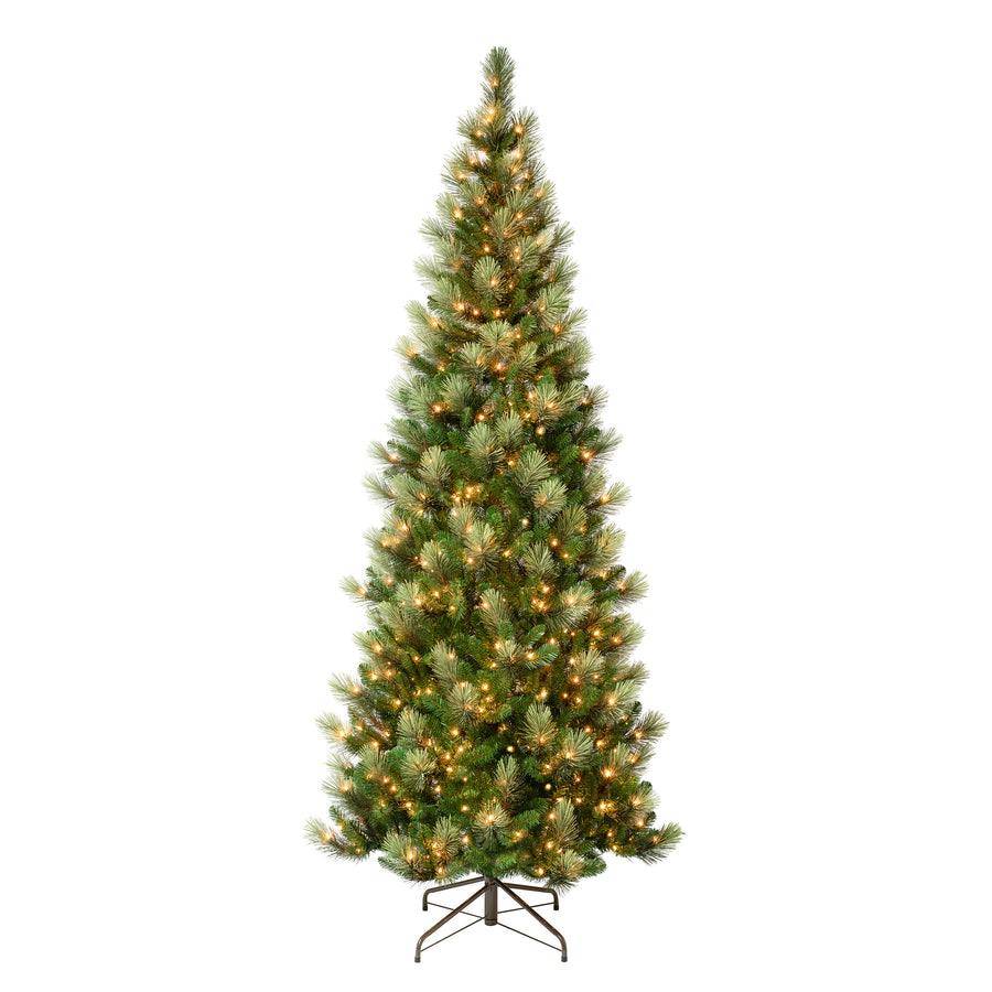 9 ft. Pre-Lit Charleston Pine Slim Tree with Clear Lights - National Tree Company