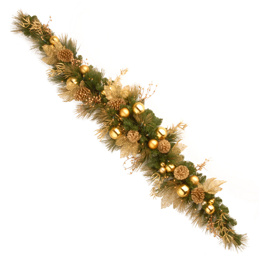 6 ft. Pre-Lit Decorative Collection Elegance Swag with Clear Lights - National Tree Company