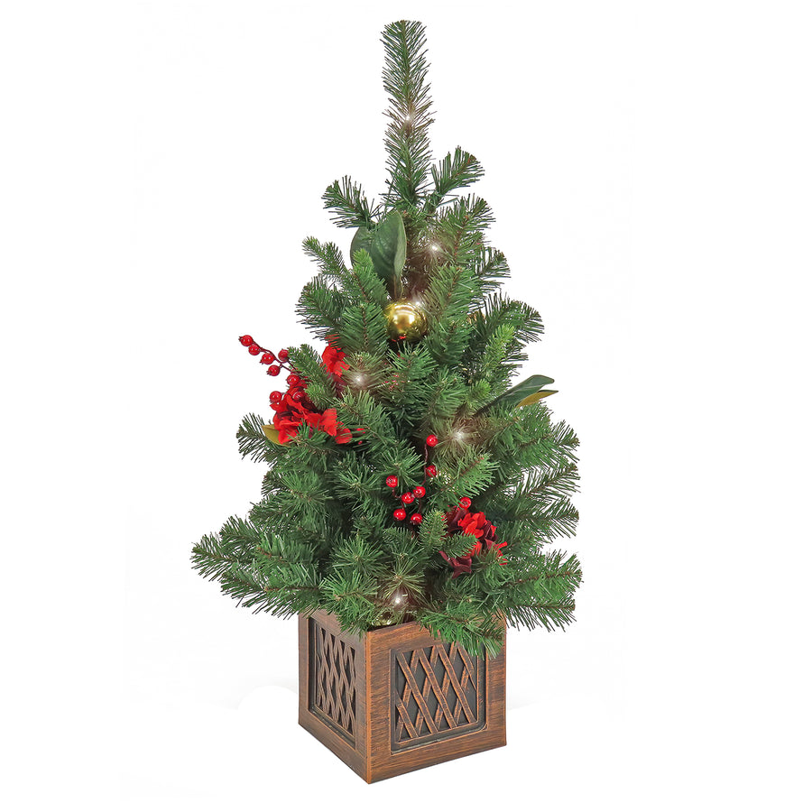 36 in. Christmas Vienna Waltz Decorated Tree with Warm White LED Lights - National Tree Company