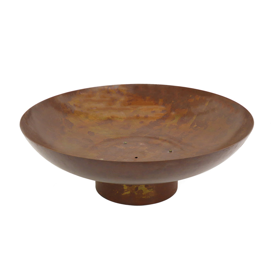 32 in. Cast Iron Rust Finish Outdoor Fire Pit Bowl - National Tree Company