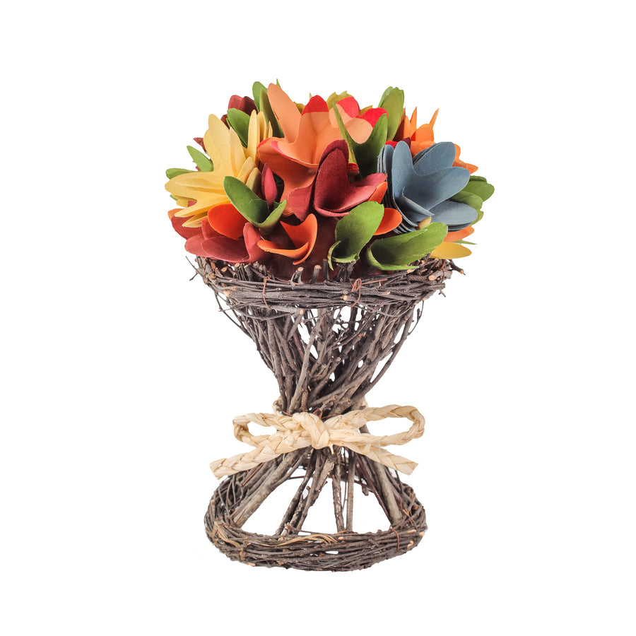 9 in. Spring Multicolor Floral Bouquet - National Tree Company