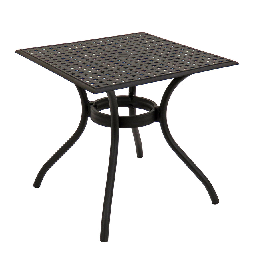 32x32x30 in. Bourton Small Space Cast Aluminum Straight Mesh All-Weather Dining Table, Seats 4, Bourton Collection - National Tree Company
