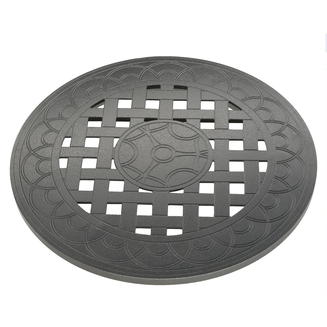 18" Darby Collection Cast Aluminum All-Weather Lazy Susan, Packed 2