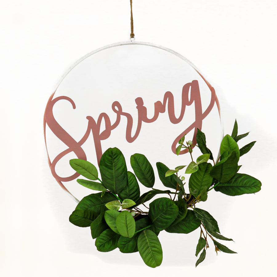 23 in. Spring Metal Ring Hanging Wall Decoration - National Tree Company